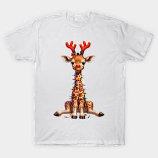 Christmas Red Nose Giraffe T-Shirt